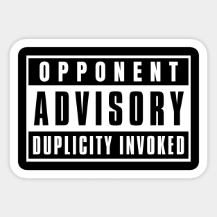 Opponent Advisory Duplicity Invoked | DnD Cleric Class Print Sticker